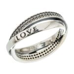 ANILLO LOVE DE PLATA 925 CON CUBICS
