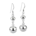 AROS COLGANTES DOBLE ESFERA DE PLATA 925