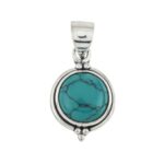 DIJE DE PLATA 925 CON PIEDRA NATURAL ENGARZADA