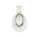 DIJE DE PLATA 925 CON PIEDRA OVAL