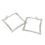 AROS ARGOLLA CUADRADA DE PLATA 925