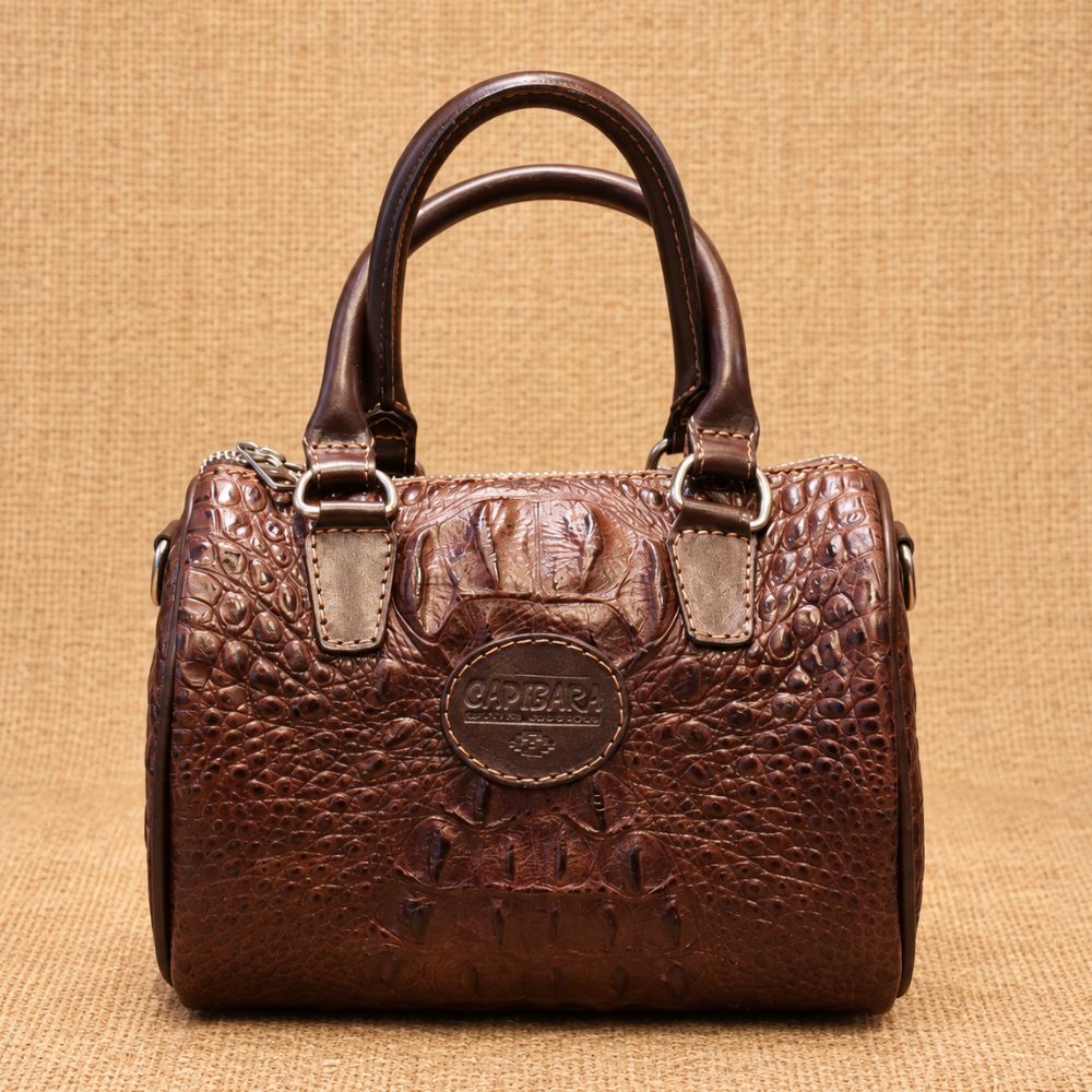 1026CC (4) CARTERA BAÚL DE CUERO CROCCO - Imagen 1