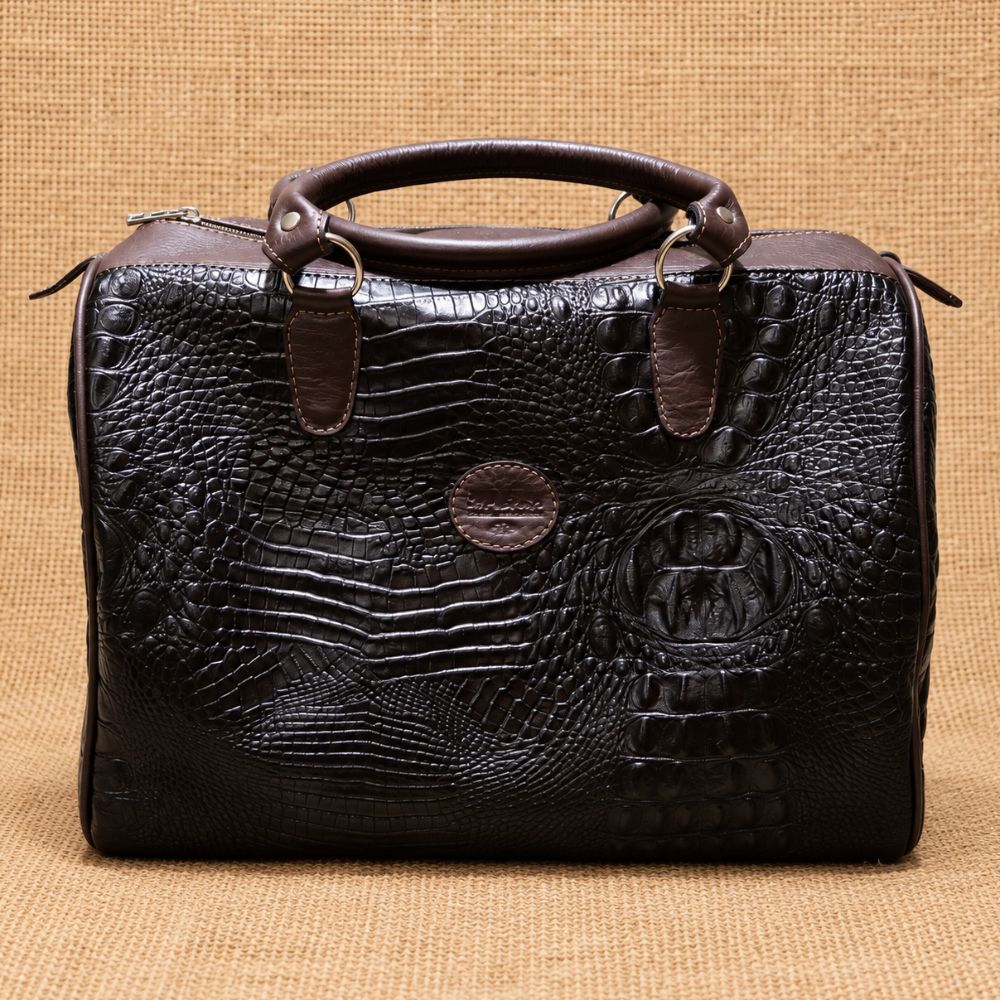 9922cc (1) BOLSO BAÚL EN CUERO CROCCO - Imagen 1