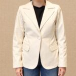 BLAZER MARFIL EN CUERO DE OVEJA - Imagen 3