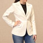 BLAZER MARFIL EN CUERO DE OVEJA