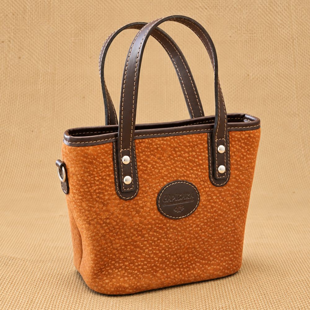 1010CP (3) CARTERA BRUNA CUERO DE CARPINCHO - Imagen 1