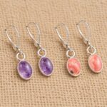 AROS BRISURA DE ALPACA CON PIEDRA