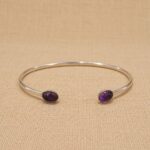 PULSERA SEMI ESCLAVA CON PIEDRAS NATURALES LATERALES - Imagen 4