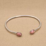 PULSERA SEMI ESCLAVA CON PIEDRAS NATURALES LATERALES - Imagen 2