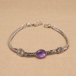 PULSERA CADENA ENTRELAZA CON APLIQUES Y PIEDRA - Imagen 3