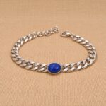 PULSERA CADENA GRUESA CON PIEDRA CENTRAL - Imagen 3