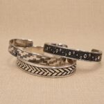 PULSERA SEMI ESCLAVA DE ALPACA CINCELADA