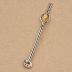 BOMBILLA DE ALPACA CON DIJE CALADO - 16CM
