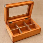 CAJA DE TÉ DE CARDÓN Y ALPACA DE 6 DIVISIONES - Imagen 2