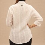 CAMISA AGATA 3/4 DE BRODERIE - Imagen 6