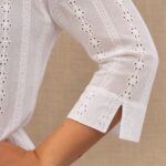 CAMISA AGATA 3/4 DE BRODERIE - Imagen 3